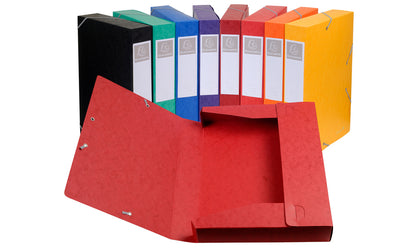 Boite de classement carte lustrée 7/10 dos 60mm assorti -lot de 10