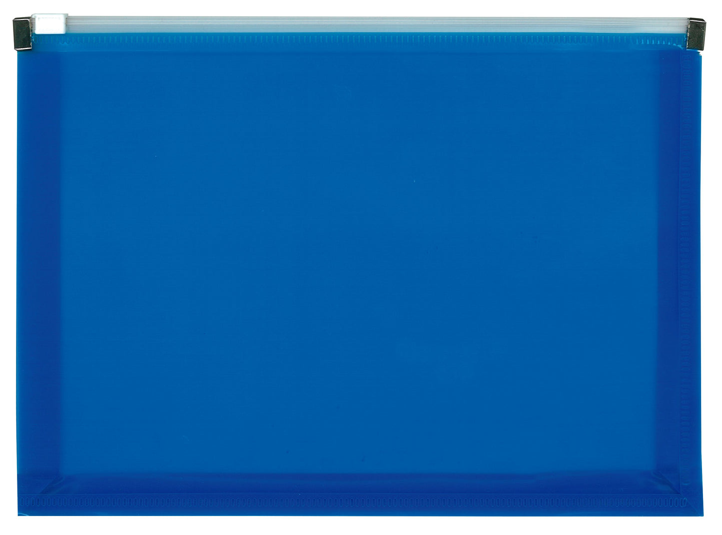 Pochette enveloppe zippee A5 bleu