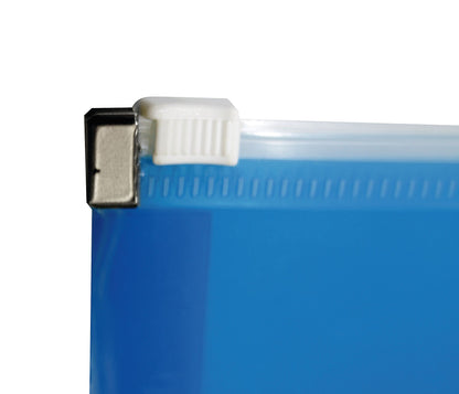 Pochette enveloppe zippee A5 bleu