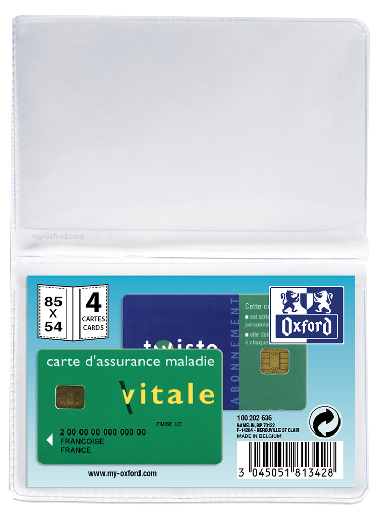 Etui 4 cartes pvc 20/100e