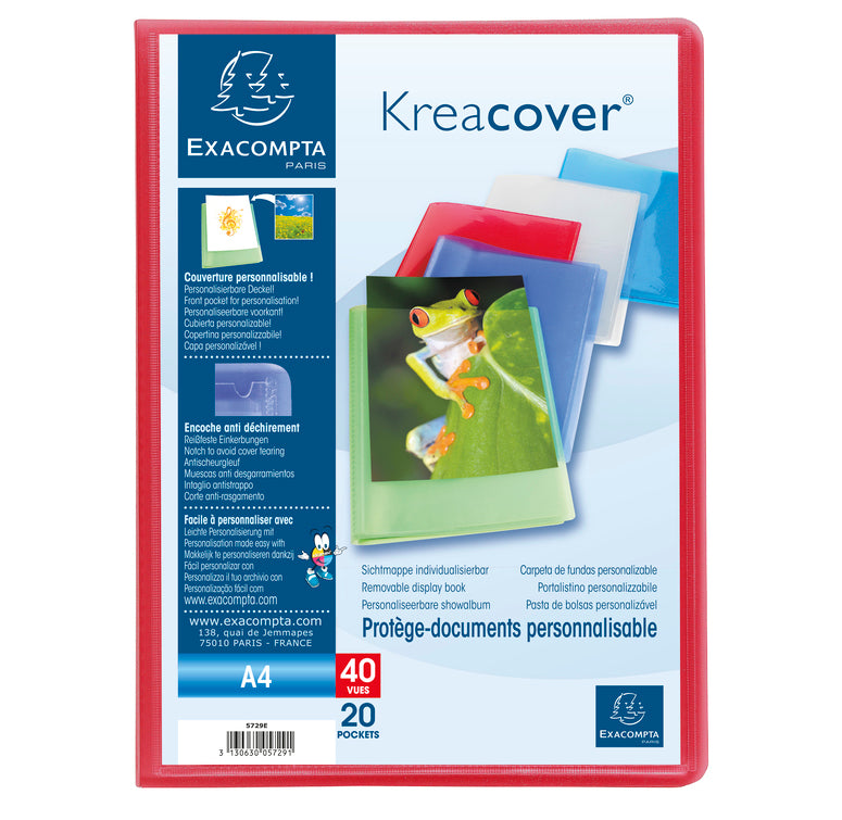 Protège document personnalisable kreacover 40vues- translucide