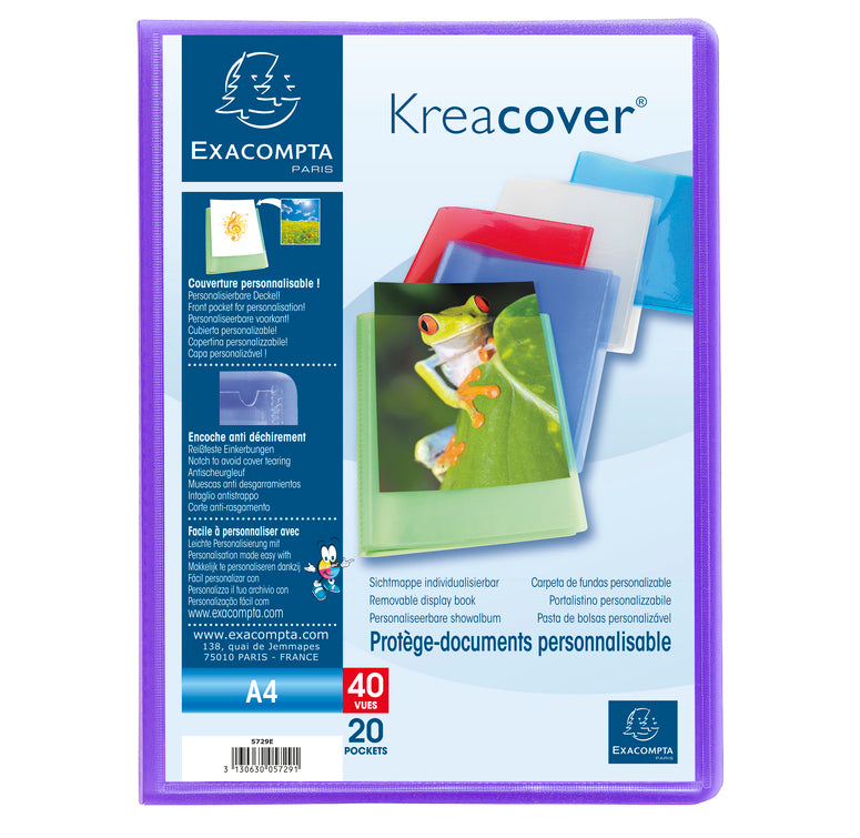 Protège document personnalisable kreacover 40vues- translucide