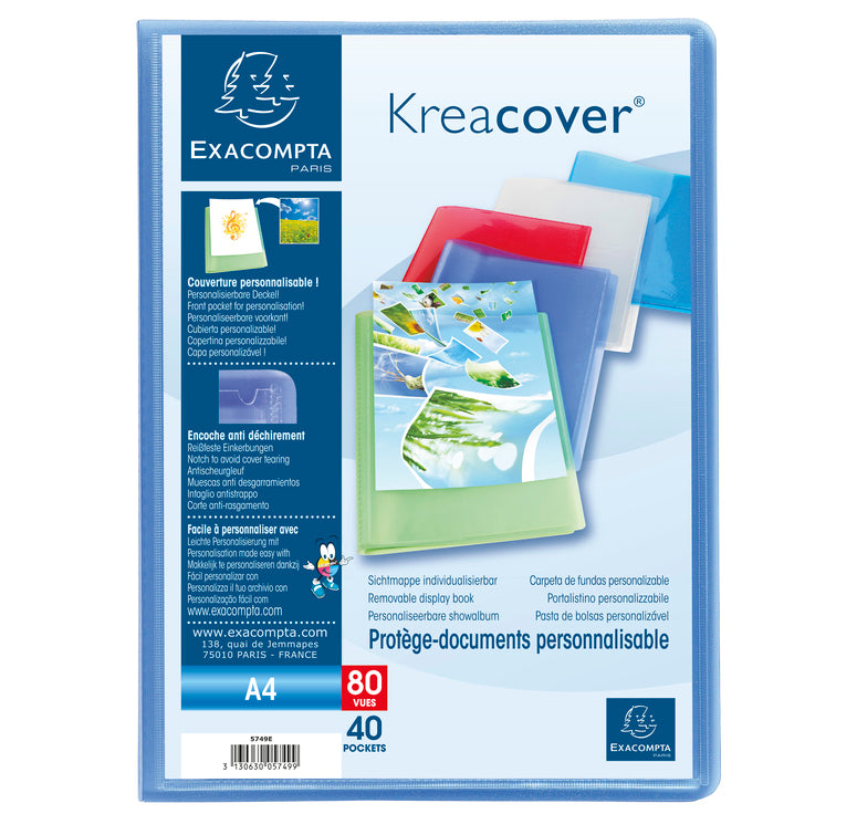 Protège document personnalisable kreacover 80vues- translucide