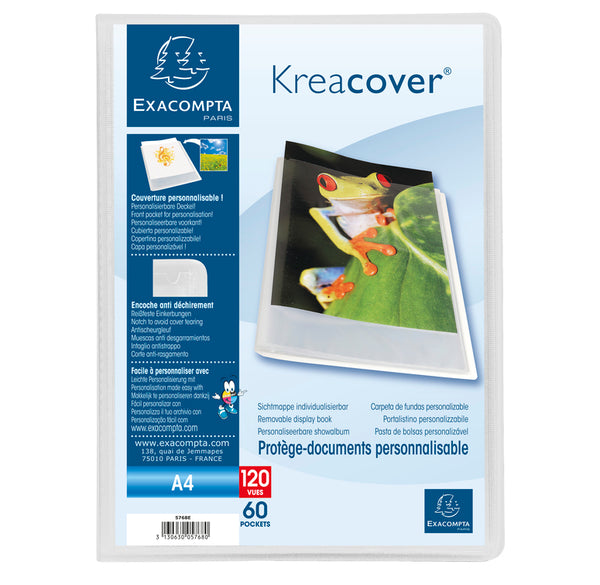 Protège document personnalisable kreacover 120vues- incolore