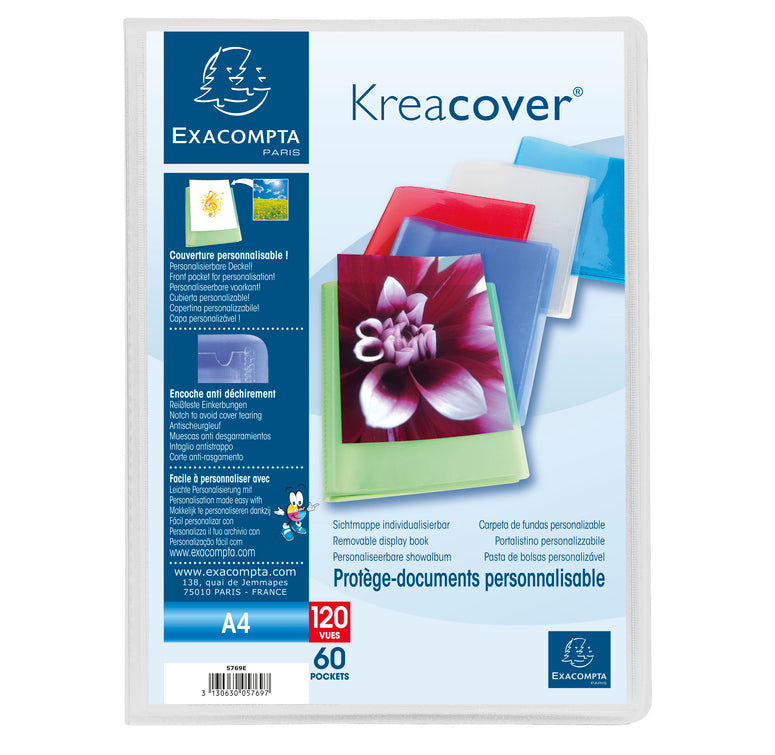 Protège-documents A4 Kreacover 120vues- translucide