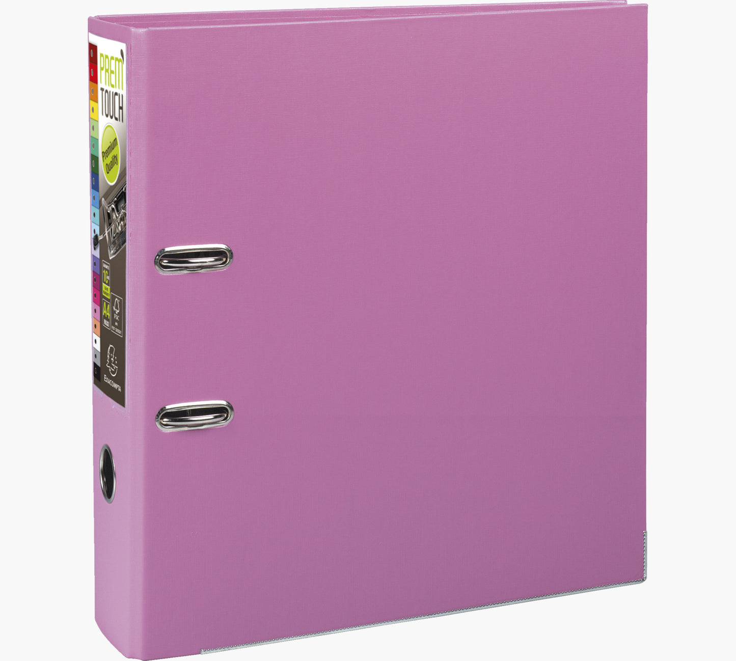 Classeur polypropylène premtouch dos de 80 rose