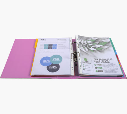 Classeur polypropylène premtouch dos de 80 rose
