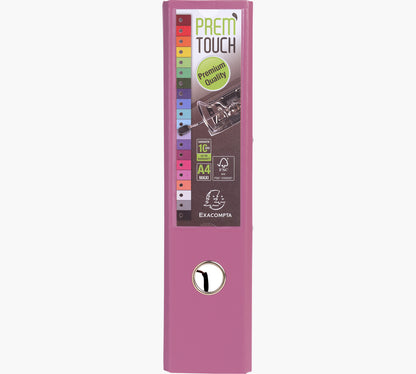 Classeur polypropylène premtouch dos de 80 rose