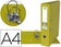 Classeur liderpapel a4 dos 75 mm jaune