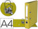Classeur liderpapel a4 dos 52 mm jaune