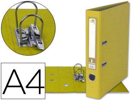 Classeur liderpapel a4 dos 52 mm jaune