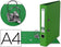 Classeur liderpapel a4 dos 52 mm vert foncé