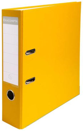 Classeur à levier polypro dos de 75 mm  jaune
