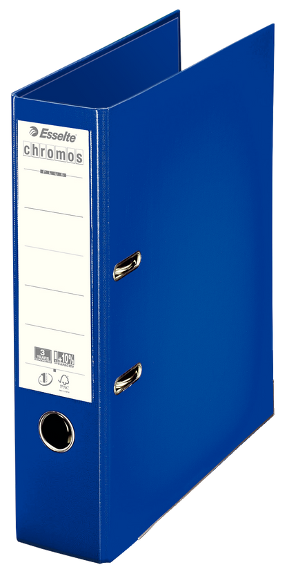 Classeur levier Chromos Dos 80Mm bleu