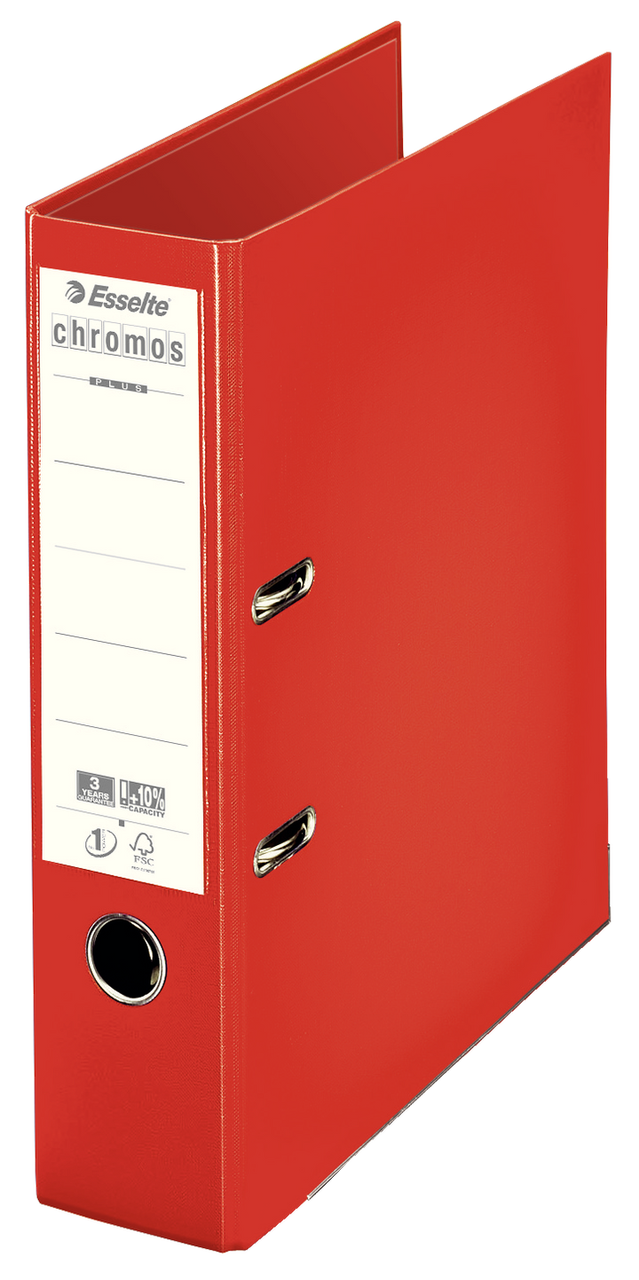 Classeur à levier chromos dos 80mmrouge