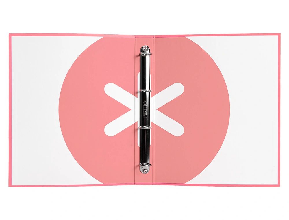 Classeur Antartik A4+ 4 Anneaux 40mm Corail