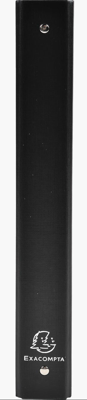Classeur 4 anneaux dos40mm couverture rigide noir