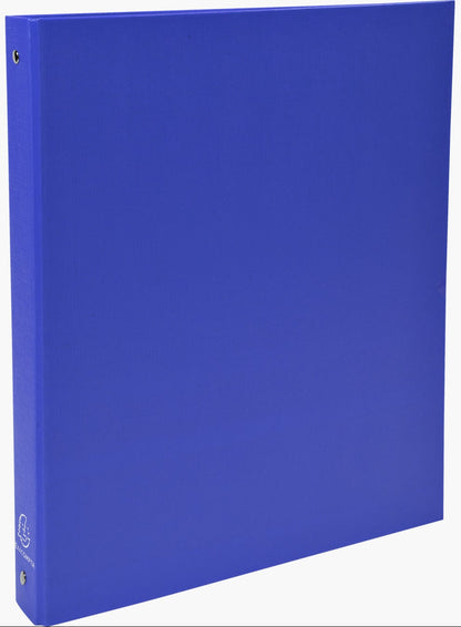 Classeur 4 anneaux dos40mm couverture rigide bleu
