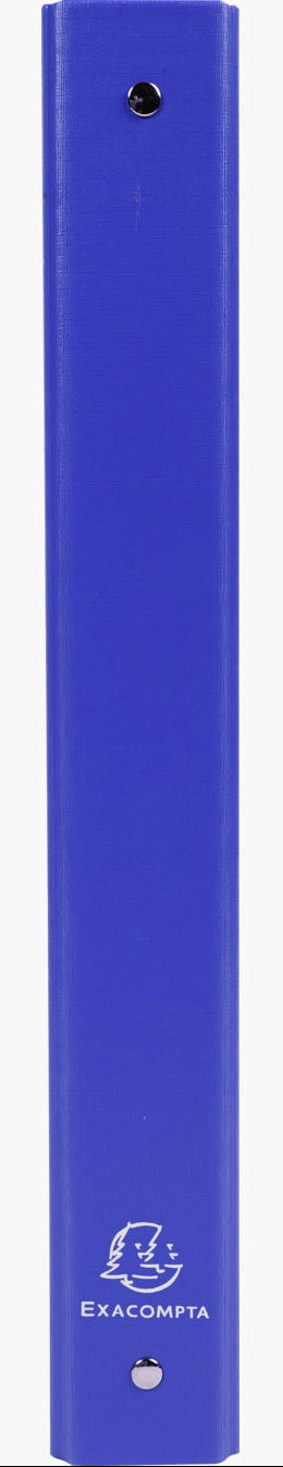 Classeur 4 anneaux dos40mm couverture rigide bleu