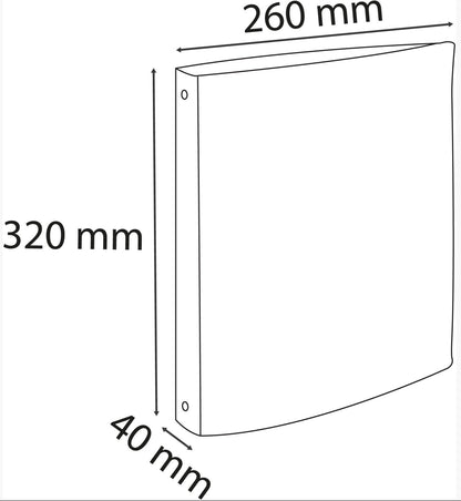 Classeur 4 anneaux dos40mm couverture rigide vert