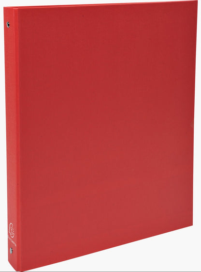 Classeur 4 anneaux dos40mm couverture rigide rouge