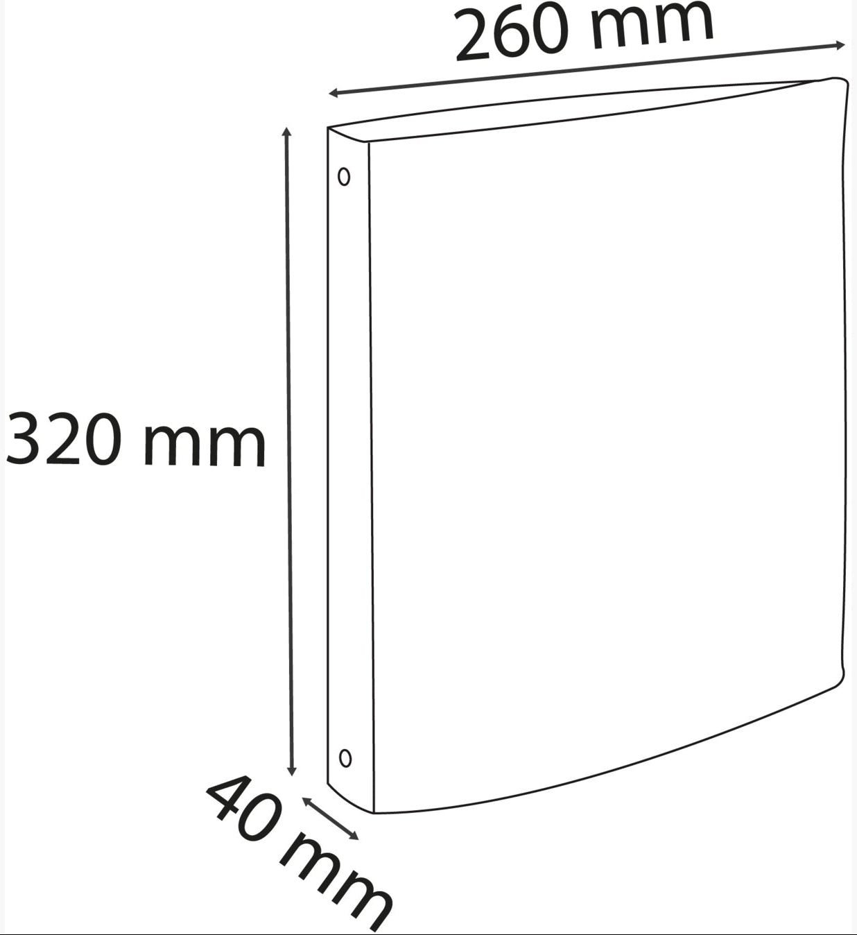 Classeur 4 anneaux dos40mm couverture rigide rouge