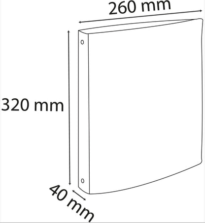 Classeur 4 anneaux dos40mm couverture rigide rouge