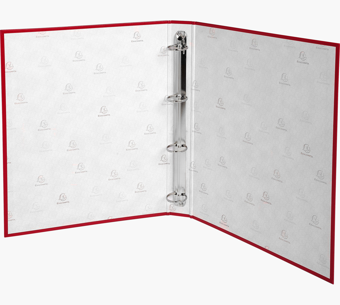 Classeur 4 anneaux dos40mm couverture rigide rouge