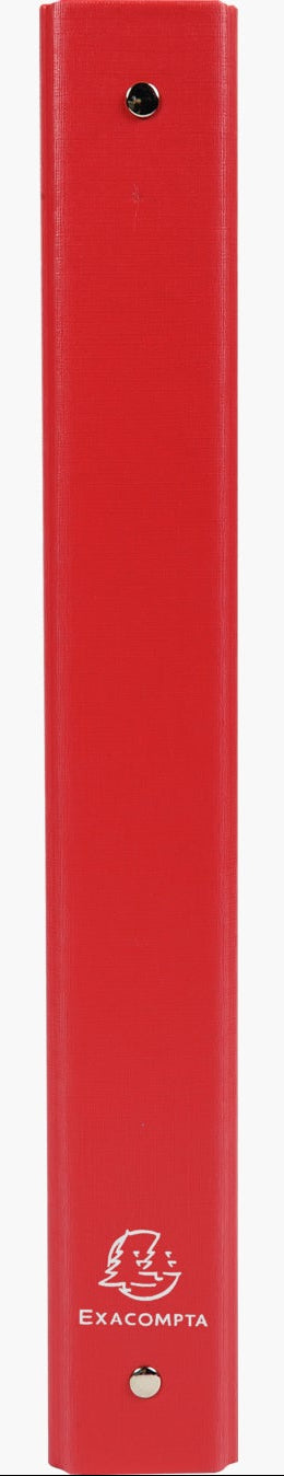 Classeur 4 anneaux dos40mm couverture rigide rouge
