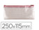 Pochette zip 25x11.5- rouge translucide