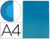 Pochette coin A4 polypro grainé 0.18mm- bleu transparent