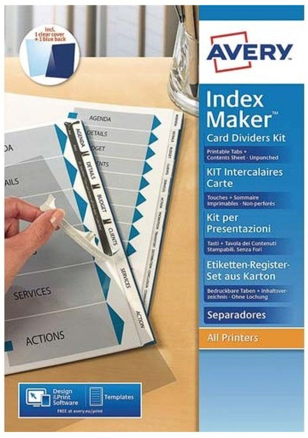 Intercalaires A4  personnalisables 6 positions index maker