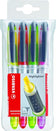 Surligneur stabilo navigator etui de 4 couleurs assorties
