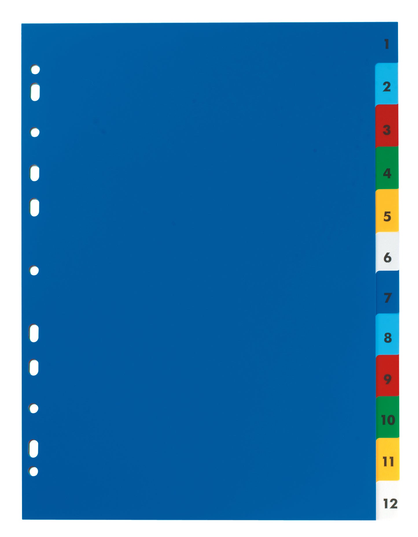 Intercalaires a4 12t num pp12/100 col