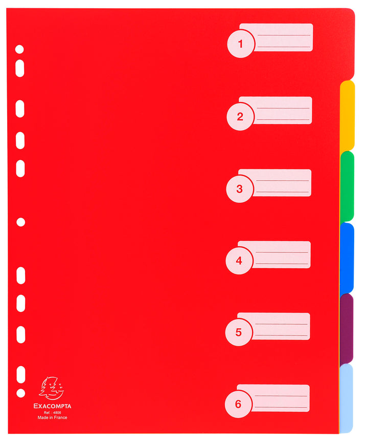 Intercalaires a4+ polypro 30/100e 6t