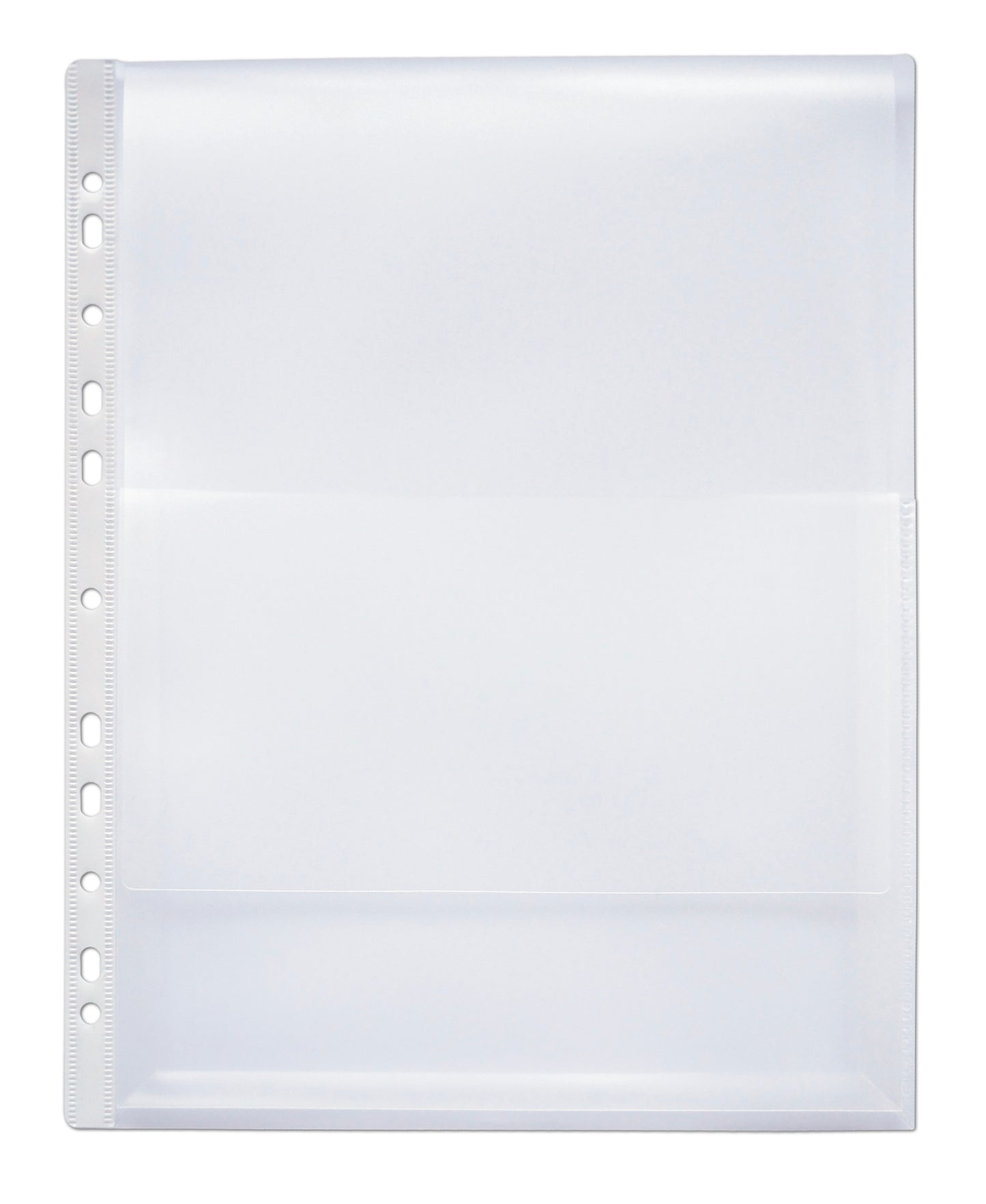 Pochette plan perforée+Rabat Polypropylene paquet de 10