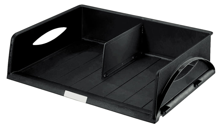 Corbeille à courrier Jumbo A3 noire - Polyvalence et capacité