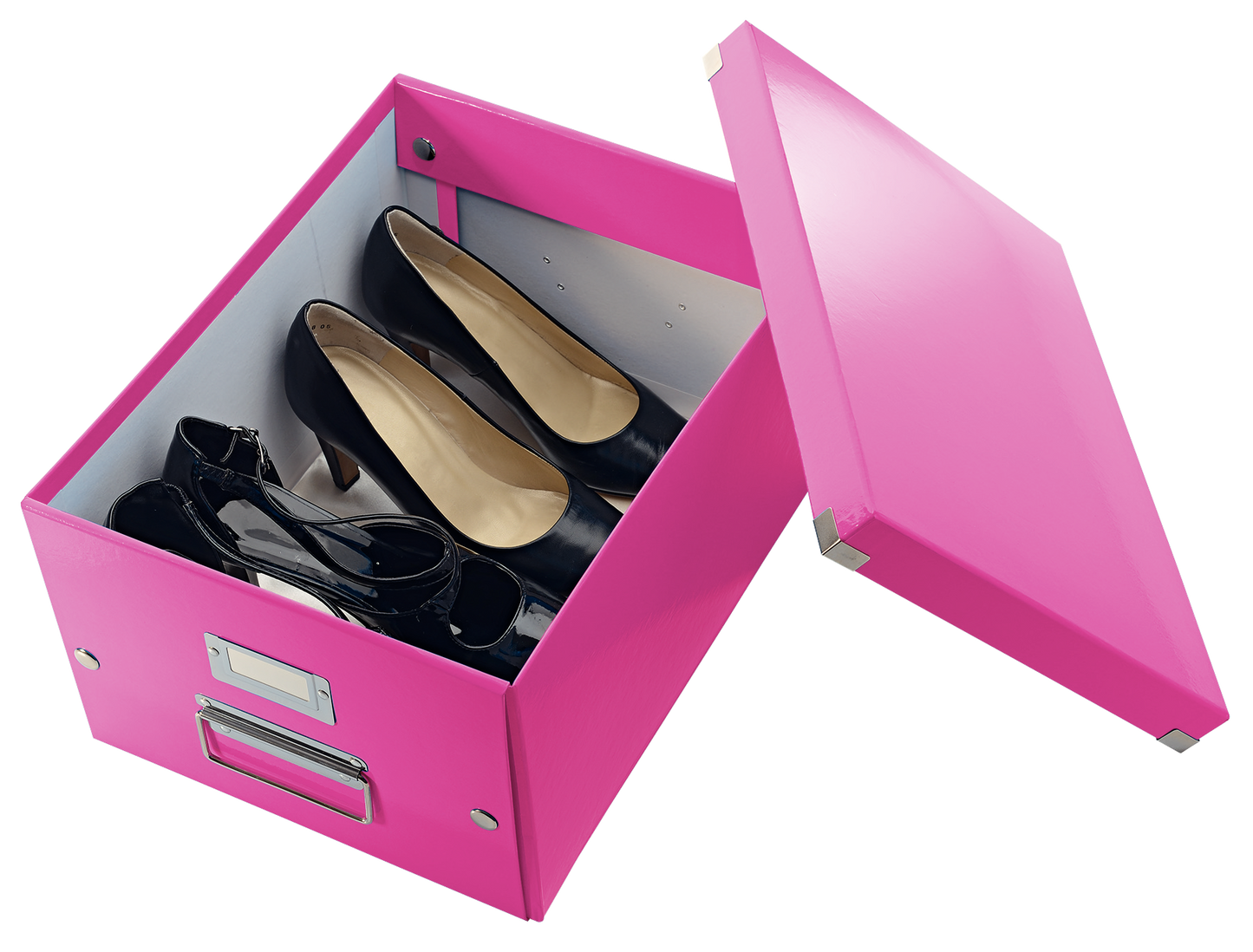 Boîte de rangement Click & Store WOW A4 - Rose vibrante et modulaire
