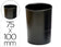 Pot a crayons qc plast.noir opaque