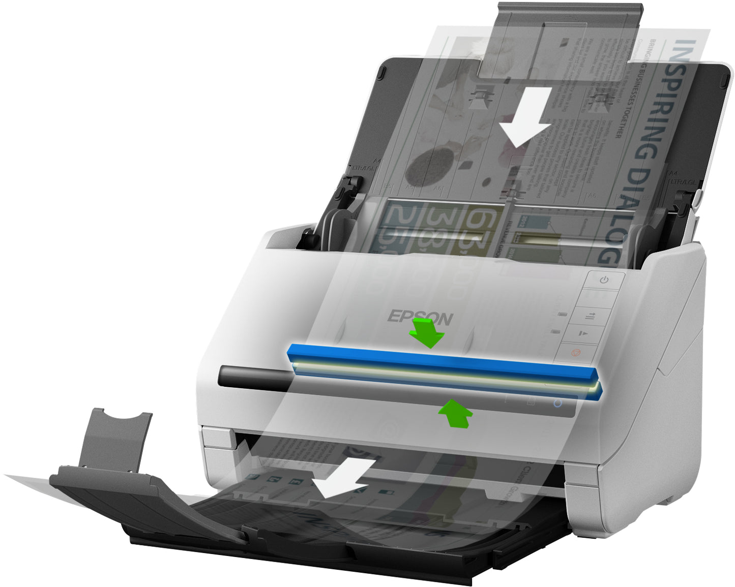 Scanner Epson ds-530ii - numérisation recto/verso 35ppm