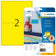 Étiquettes adhésives a4 - jaune vif, 199.6x143.5 mm -paquet de 40 étiquettes