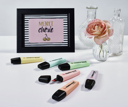 Surligneurs Stabilo boss  pastel - pointe biseautée, lot de 6