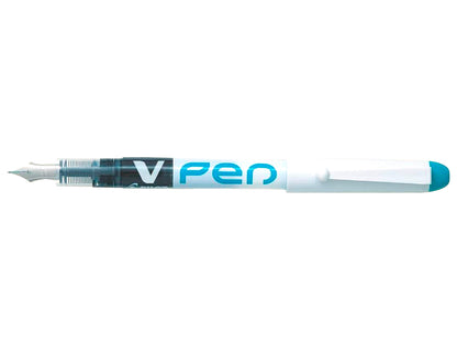 stylo plume pilot v-pen encre effaçable turquoise