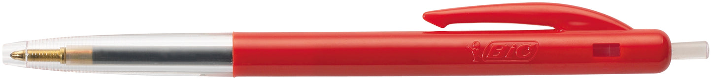 Stylo bille bic m10 clic ecriture  moyenne rouge