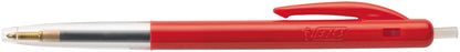Stylo bille bic m10 clic ecriture  moyenne rouge