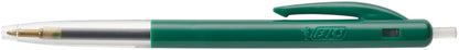 Stylo bille bic m10 clic ecriture moyenne vert