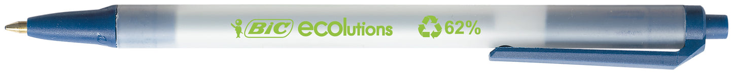 Stylo bille round clic ecolution bleu