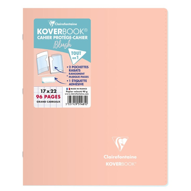Cahier polypropylène koverbook 96 pages 17x22