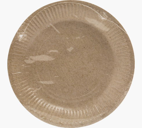 Assiette carton 23cm p/20 kraft