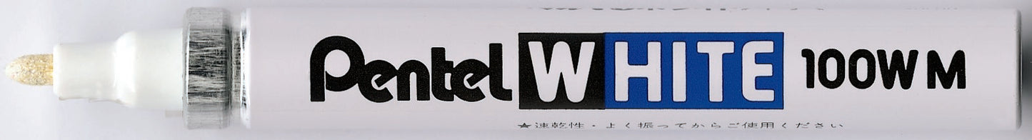 Marqueur pentel white  pointe conique moyenne